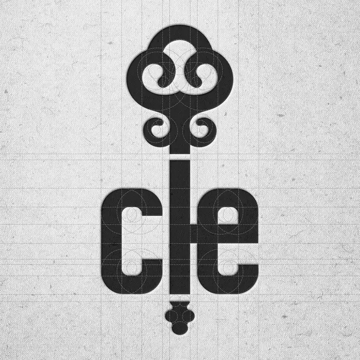克雷朵咖啡標誌：鑰匙造型與 clé 字樣